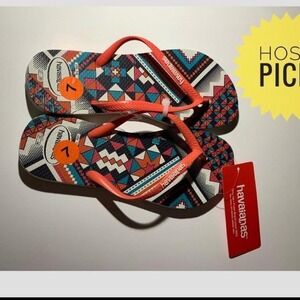 Havaianas multi-coloured flip flops #Havaianas